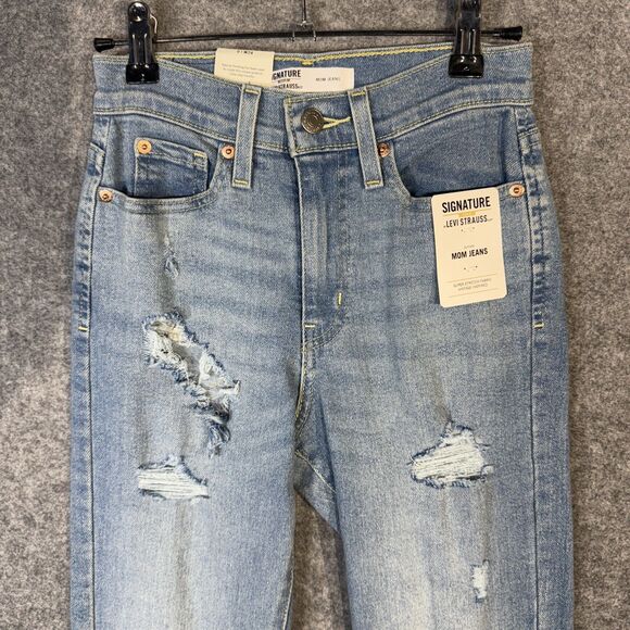 Levi Strauss & Co. Junior's Mom Jeans Size 0 W24 NEW - Picture 1 of 14